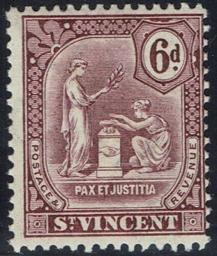 ST VINCENT 1909 PEACE AND JUSTICE 6D  - Afbeelding 1 van 2