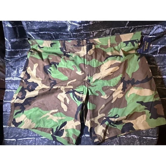 Polo Ralph Lauren Green Camo Performance All Day Beach Shorts, Size 46B, NWT - Image 4 of 4