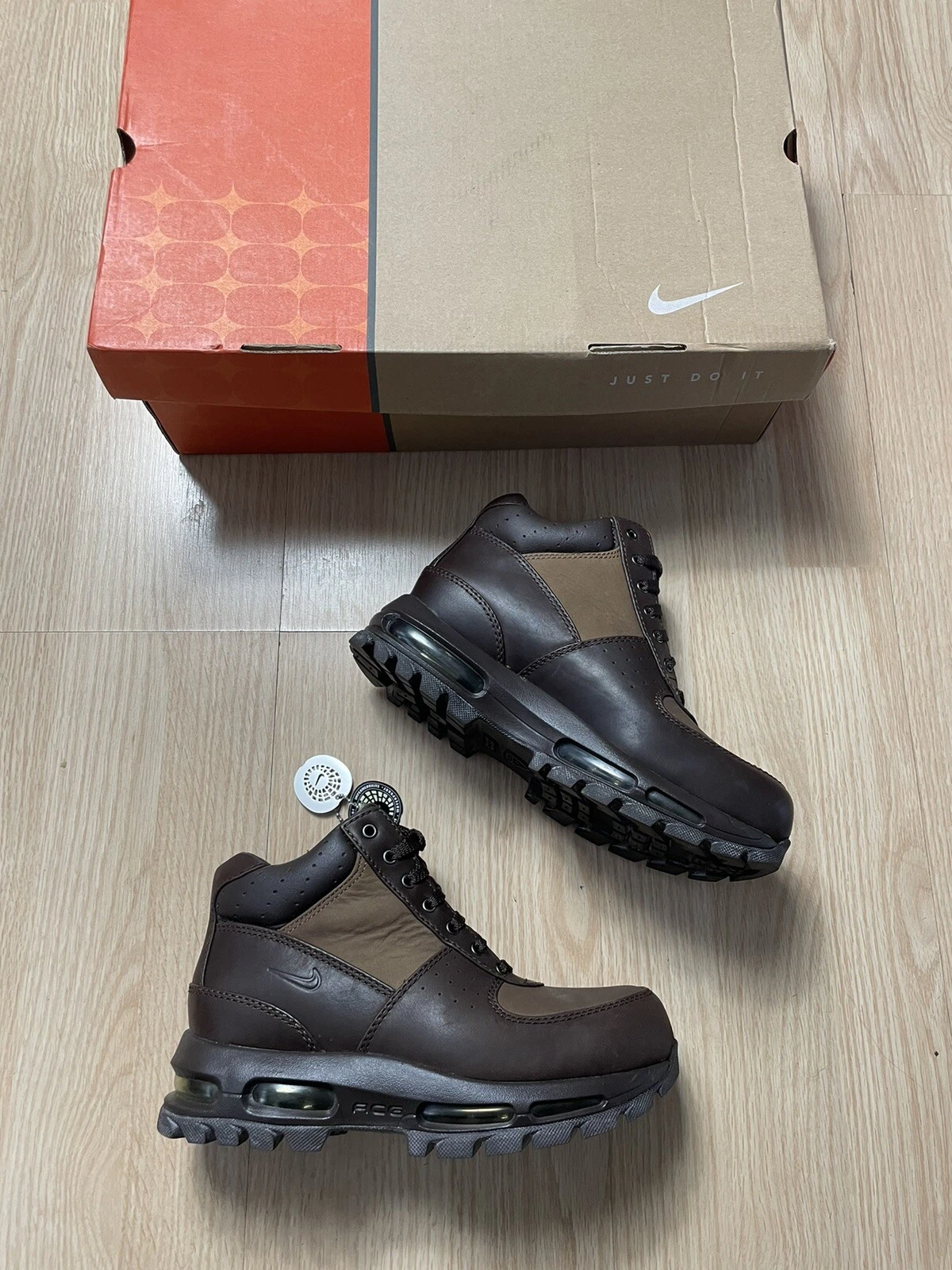 Stivali vintage Nike Air Max Goadome ACG Baroque Earth pelle marrone taglia 4 5 giovani