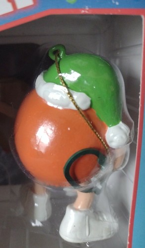 Neu im Karton seltene orange M&M's Weihnachtsmannmütze Urlaub Weihnachtsschmuck Kurt Adler - Bild 3 von 9