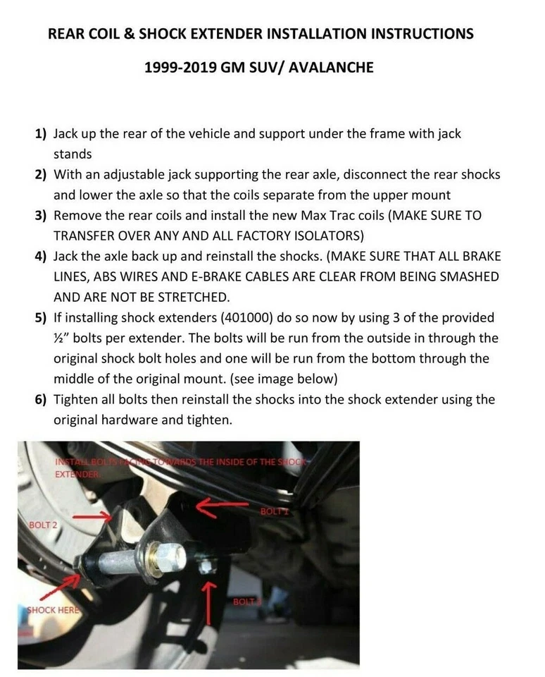 Rear 2" Drop Coil Springs Kit Maxtrac 271020 Fits 2000-2006 Chevy Tahoe/Yukon - Image 4 of 4