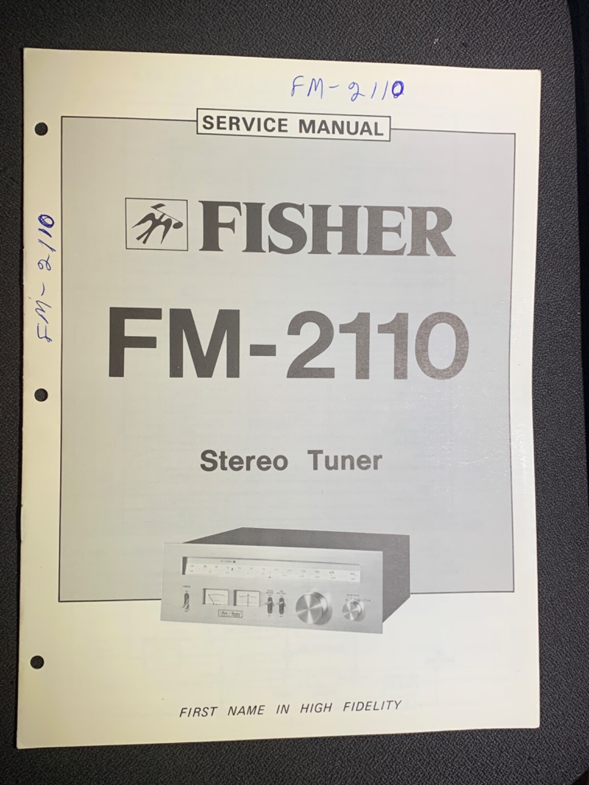 Fisher FM-2110 Vintage AM/FM Stereo Tuner Original Service Model