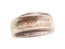 925 Sterling Silver Vintage Ring MEXICO Dark Tone Bulged Carved Sz 7 RG31506