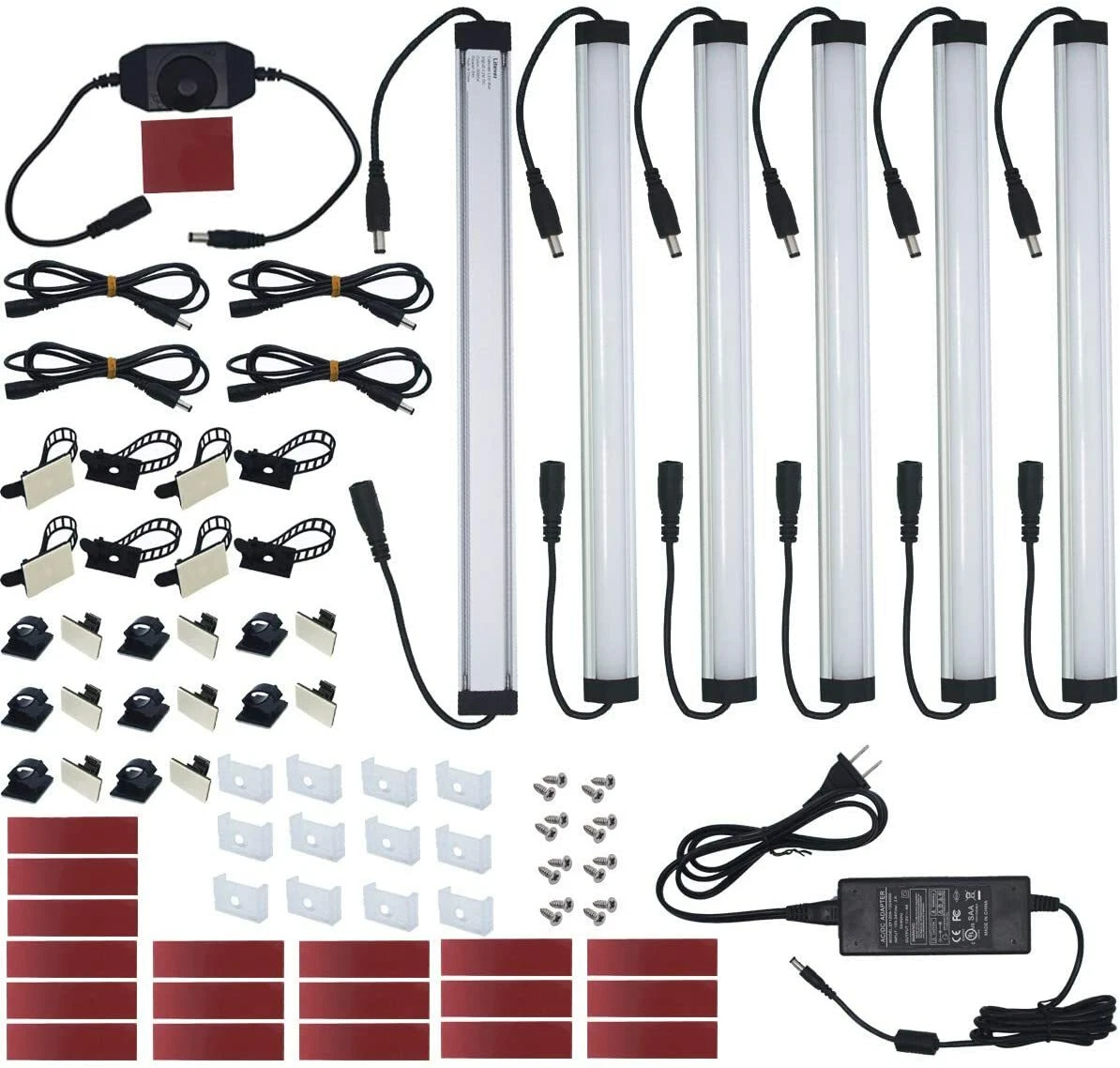 Under Cabinet LED Lighting Kit Plug in 6 pcs 12 Inch Cabinet Light