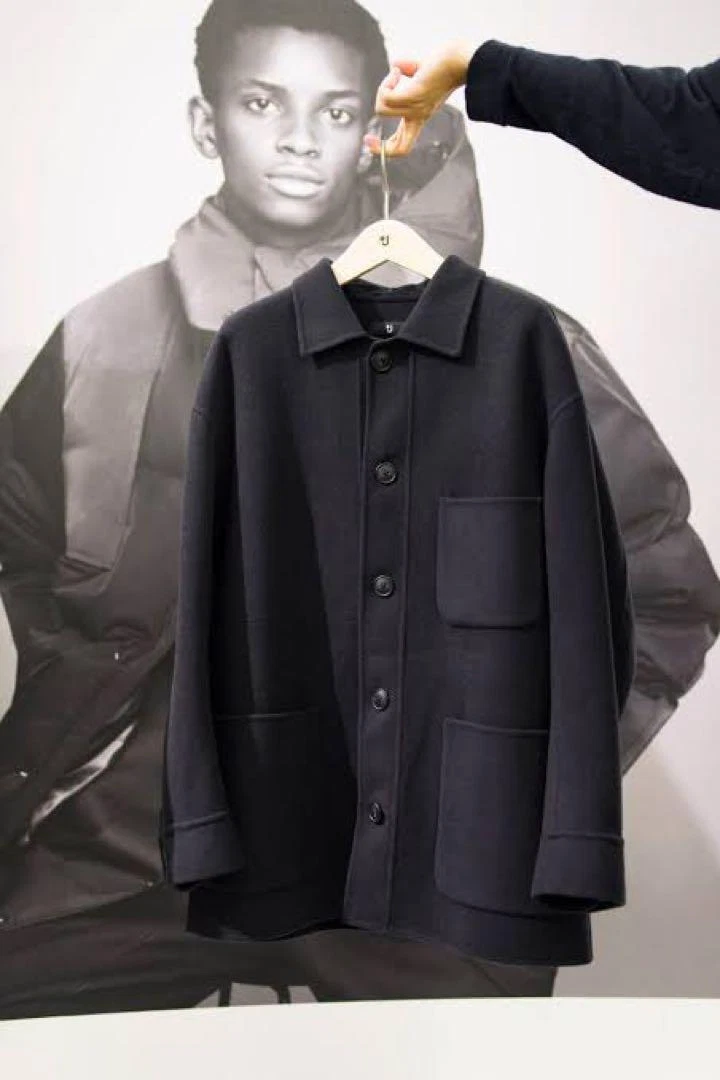 Uniqlo +j Jil Sander Wool Blend Oversized Shirt Jacket Navy S