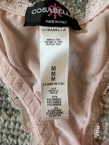 Cosabella Racer Back Lace Bralette Pink and Lavender Set Size Medium - Picture 6 of 8