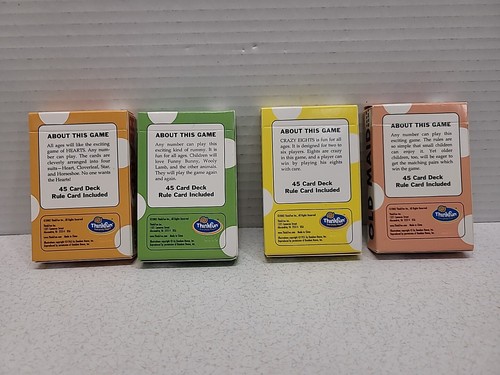 Children's Card Games Boxed Old Maid Rummy Crazy Eights Hearts ThinkFun Set of 4 - Picture 6 of 10