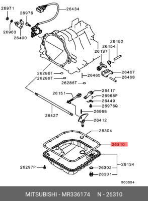Genuine OE Gasket A/T Oil Pan MR336174 for Mitsubishi MR33-6174