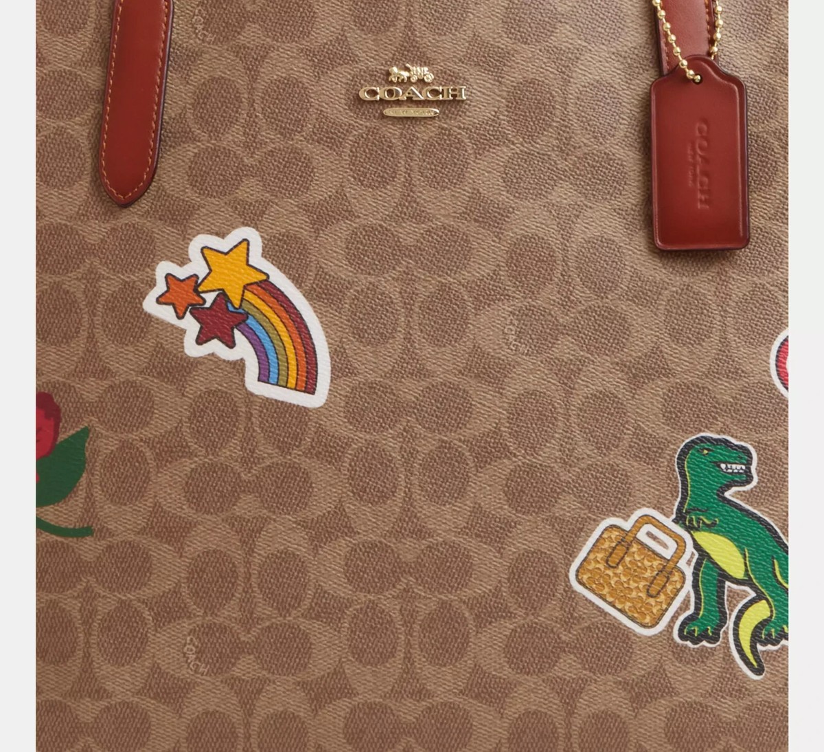 トートバッグ COACH City Tote Bag In Signature Canvas CZ611 NWT Coach City Tote Bag In Signature Canvas With Sticker