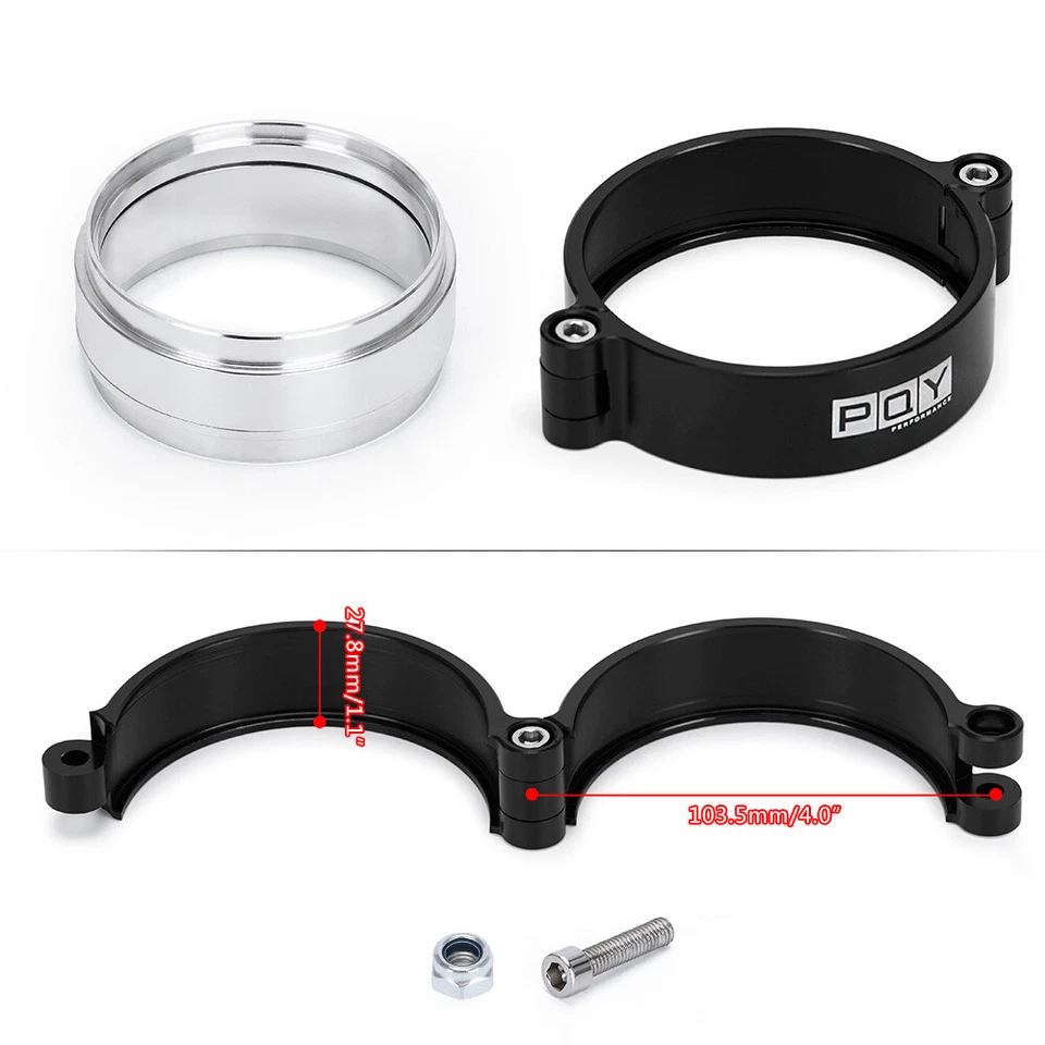 Abrazadera de banda en V de escape intercooler de aluminio Billet abrazadera HD de liberación rápida Foto 3 de 4