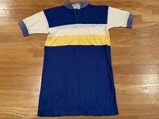 vintage RAMPAR cycling jersey cycle gear blue SS 1/4 zip rare