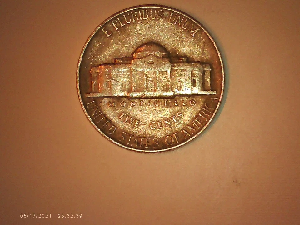 1957 Jefferson Nickel, DDO, off-center, Overstruck, Die gouge, GEM! Rare 5c - Image 4 of 4