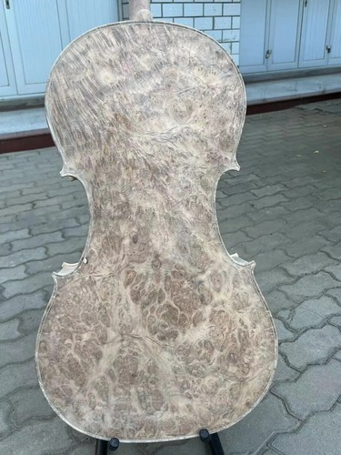 Profi Song weiß Cello 4/4 massiv Vogelauge Ahorn Rücken alte Fichte Top - Bild 7 von 11
