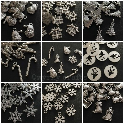 20 Tibetan Silver 17x14mm Christmas Jingle Bell charms Jewellery Making