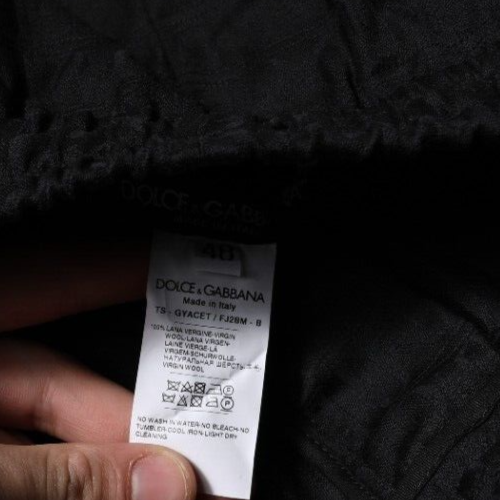 DOLCE & GABBANA Pants Black Wool Jogger Jogging Men Trouser IT48/W34/M 600usd - Picture 5 of 5