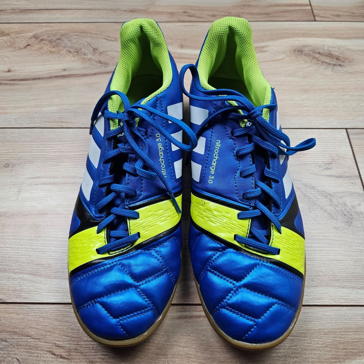 Adidas Nitrocharge 3.0 F Mens Blue Soccer Cleats Shoes Indoor size
