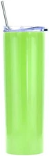 Ezprogear 20 oz Stainless Steel 1 Pack Glossy Slim Tumbler W/Lid and Straw 