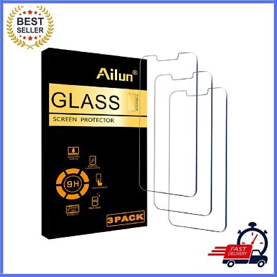 Screen Protector For iPhone 14 Plus 6.7'' Tempered Glass High Definition 3 Pack