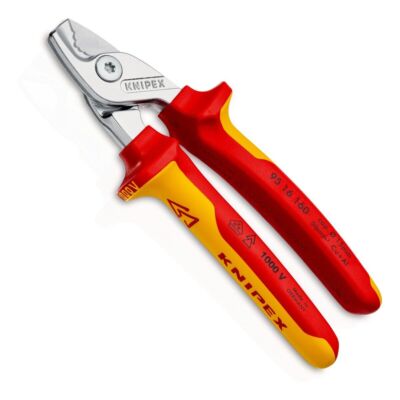 KNIPEX 9516160 - StepCut Kabelschere VDE - 160 mm - Spürbar weniger Kraftaufwand
