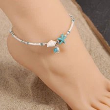 Women's Fashion Jewelry Shell Starfish Beads Anklet Ankle Bracelet 54-9