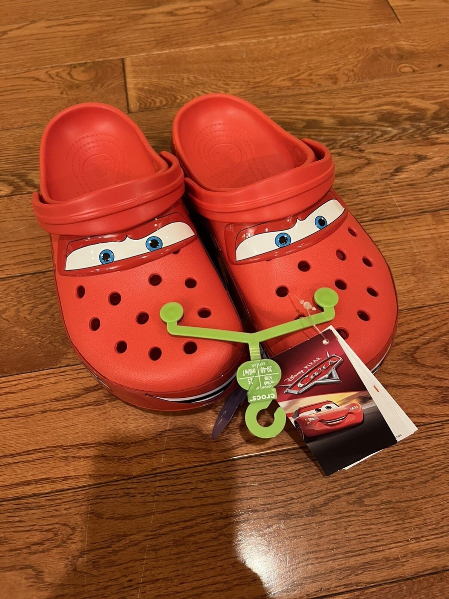 Lightning McQueen Light Up Crocs Size Men's 7/Womens IN HAND