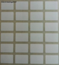 20MM WIDTH  12MM LENGTH, WHITE STICK ON LABELS