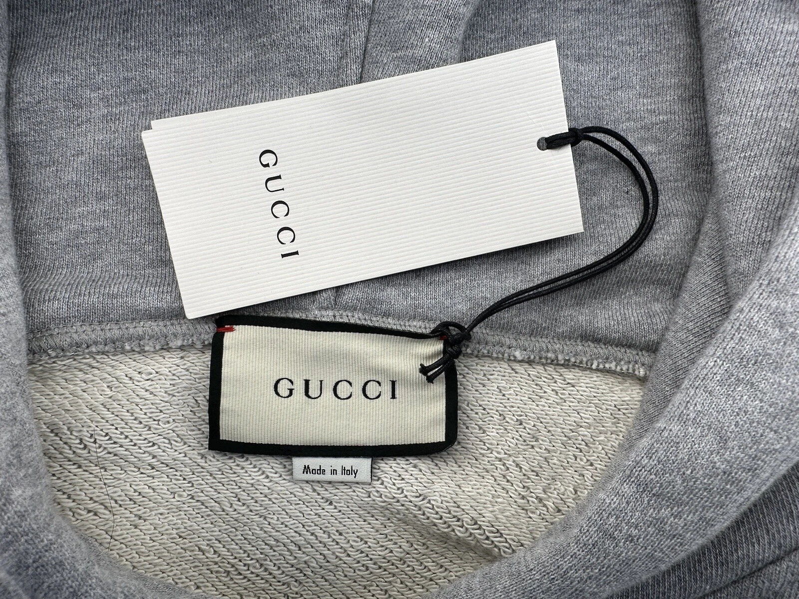 Felpa con cappuccio uomo nuova lusso originale Gucci 604974 taglia L