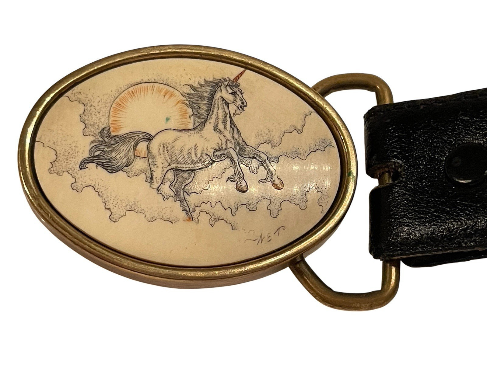 Vintage Basic Tool Supply Solid Brass Unicorn Belt - image 3