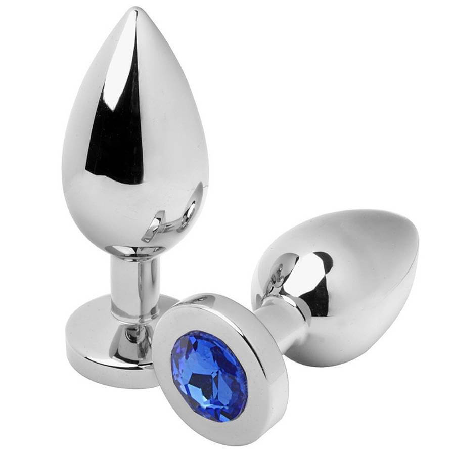 Metal Hard Diamond - Plug Anale Piccolo Blu 5,71 CM