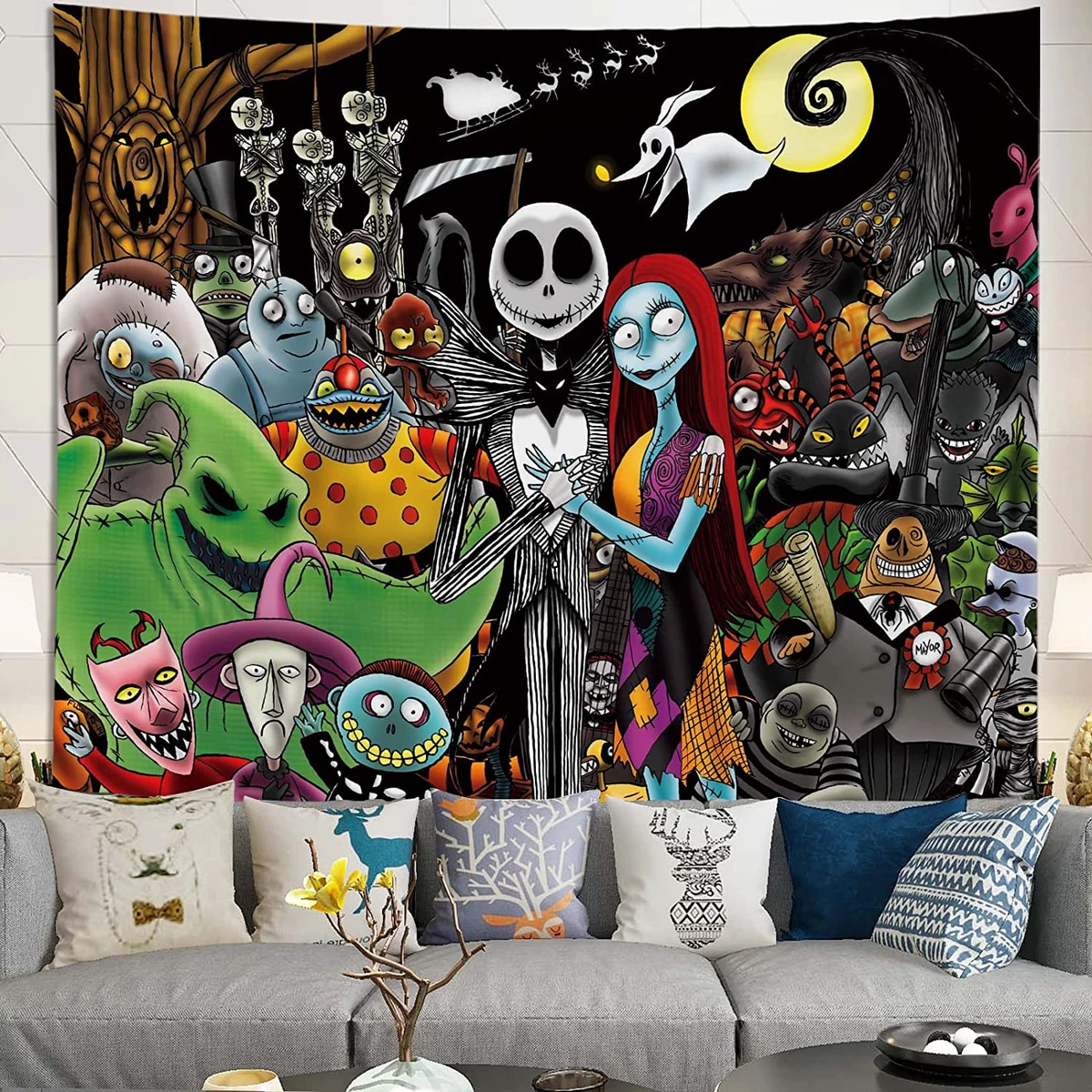 Nightmare before online christmas wall tapestry