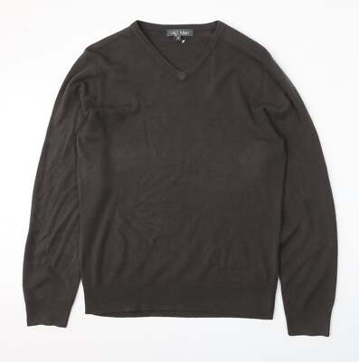 Marks and Spencer Herren Pullover Grün V-Ausschnitt Acrylmischung Größe M