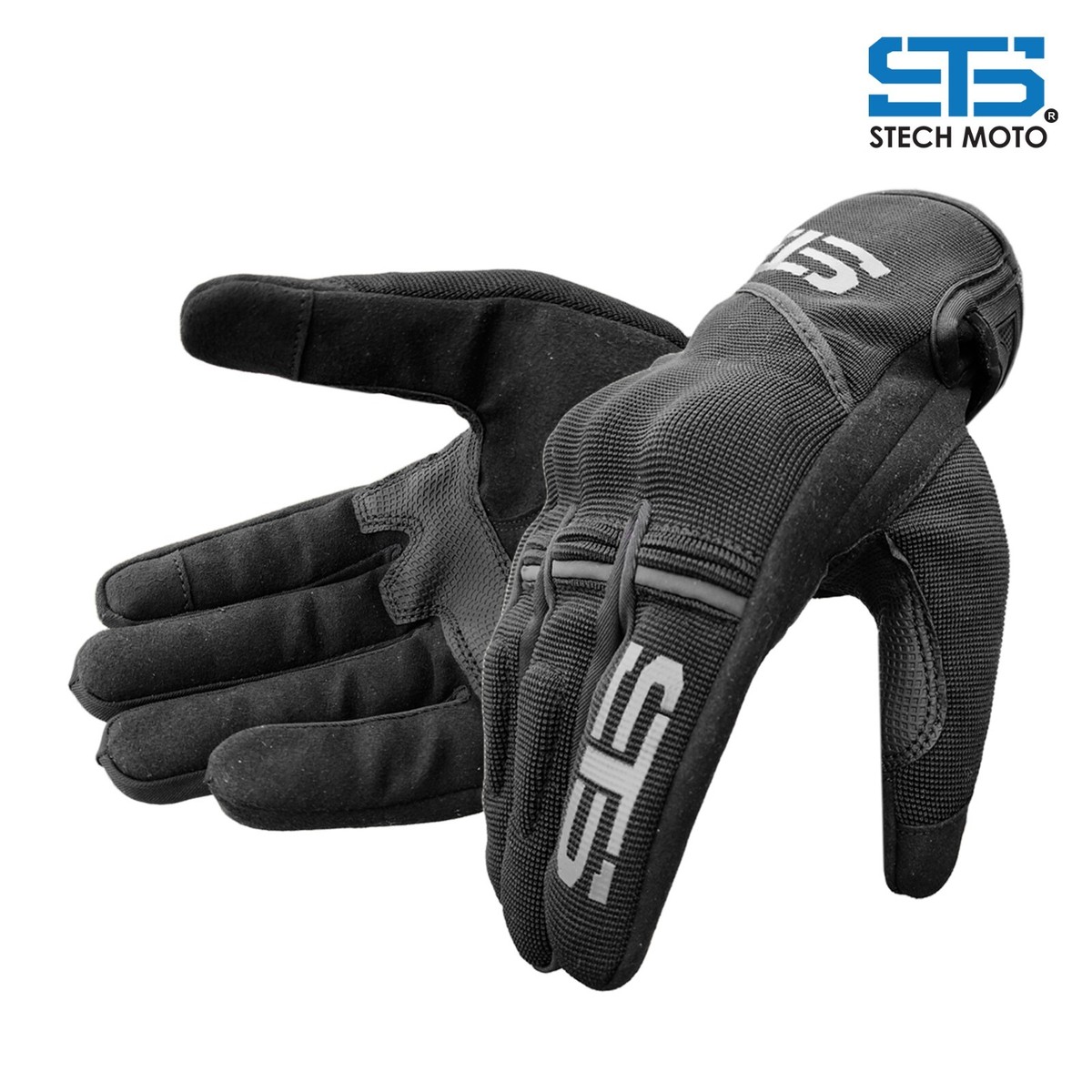 Guantes De Tela ST 1915 Matt Para Moto Cross Y Enduro, Con Protecciones En Dedos, Nudillos Y Palma, Talla Unisex