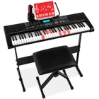 bcp 61-Key Beginners Electronic Keyboard Piano Set w/ Lighted Keys, Headphones