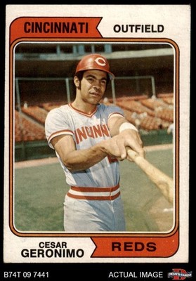 1974 Topps #181 Cesar Geronimo Reds 4 - VG/EX