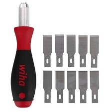 Wiha 43090 11 Piece Softfinish Universal Razor Edged Scraper Set