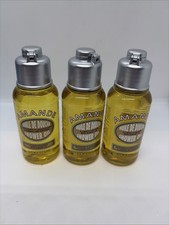 L  Occitane Amande Shower Oil Almond Cleansing Softening 3 Bottles 2.5oz ea NEW