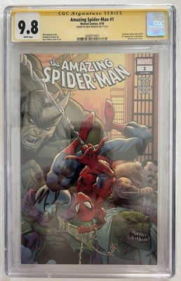Amazing Spider-Man #1 (2018) Wraparound Cover Signed by Nick Spencer CGC 9.8