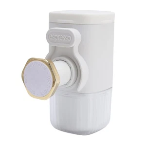 White Portable Coffee Maker Compatible With Ground Coffee Capsules Manually