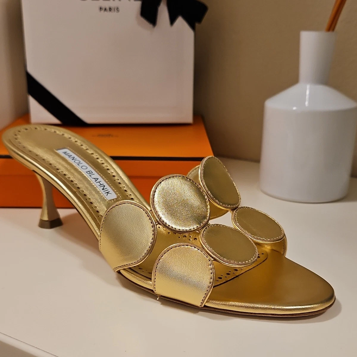 Manolo Blahnik Gold Shoes for Women for sale | eBay