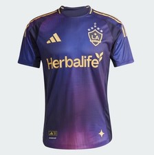LA Galaxy adidas 25/26 Authentic Purple Rizon Secondary Kit Jersey