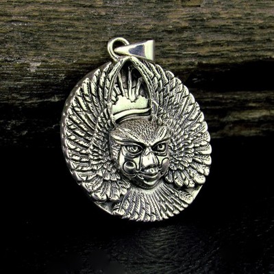 Massiver 925 Sterling Silber Arielle Vogelgöttin Heidnischer Schmuck Anhänger Oberon Zell
