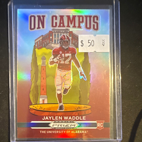 Jaylen Waddle #OC-JW 2021 Panini Prizm Draft Picks On Campus card