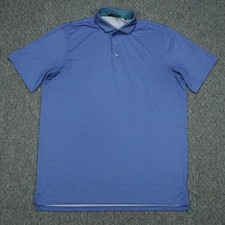 Greyson Shirt Mens Large Blue Jalapeno Pepper Performance Polo Short Sleeve