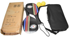 Pickleball Paddle Set Nascar 75th Anniversary w Carry Case 2 Paddles 2 Balls