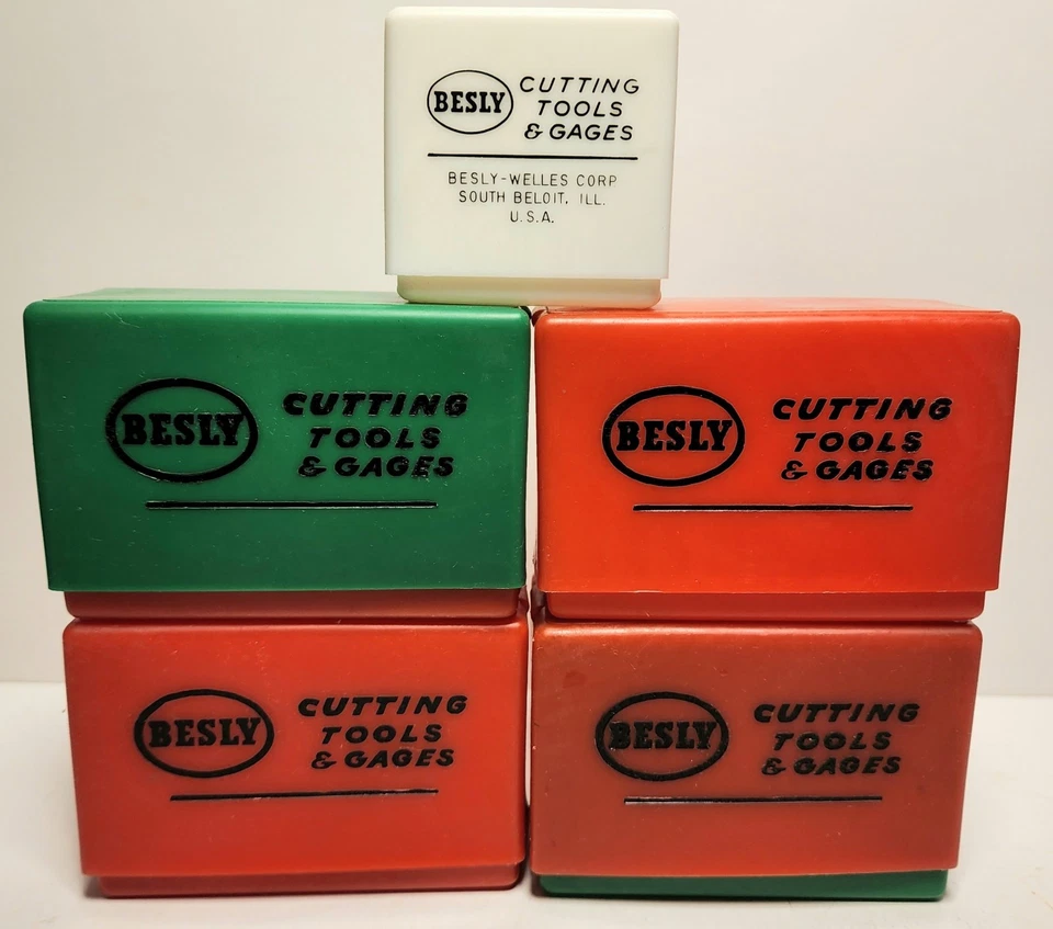 5-Vintage 1960s BESLY WELLES parts Containers. Heavyweight Plastic NEW-OLD STOCK - Image 3 of 4