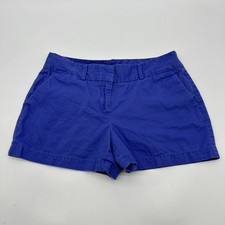Ann Taylor Chino Shorts Women Size 6 Purple Pocket 100 Cotton .. 35135