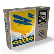 OHIO: THE BIRTHPLACE OF AVIATION WRIGHT FLYER PUZZLE & POSTER - 500 PCS- SEALED