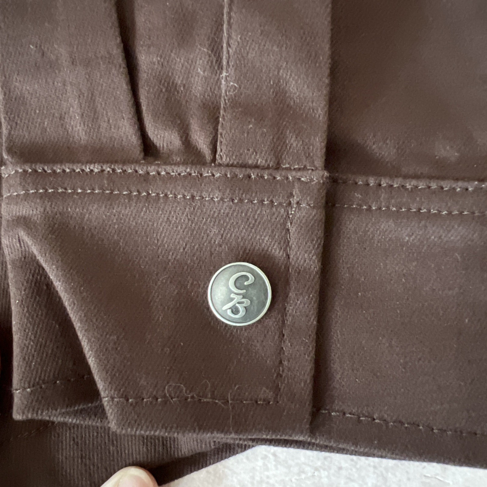 C’est Bon Men’s Medium Work Jacket. Full Zip With Zipper Pockets. Brown. - second product detail image