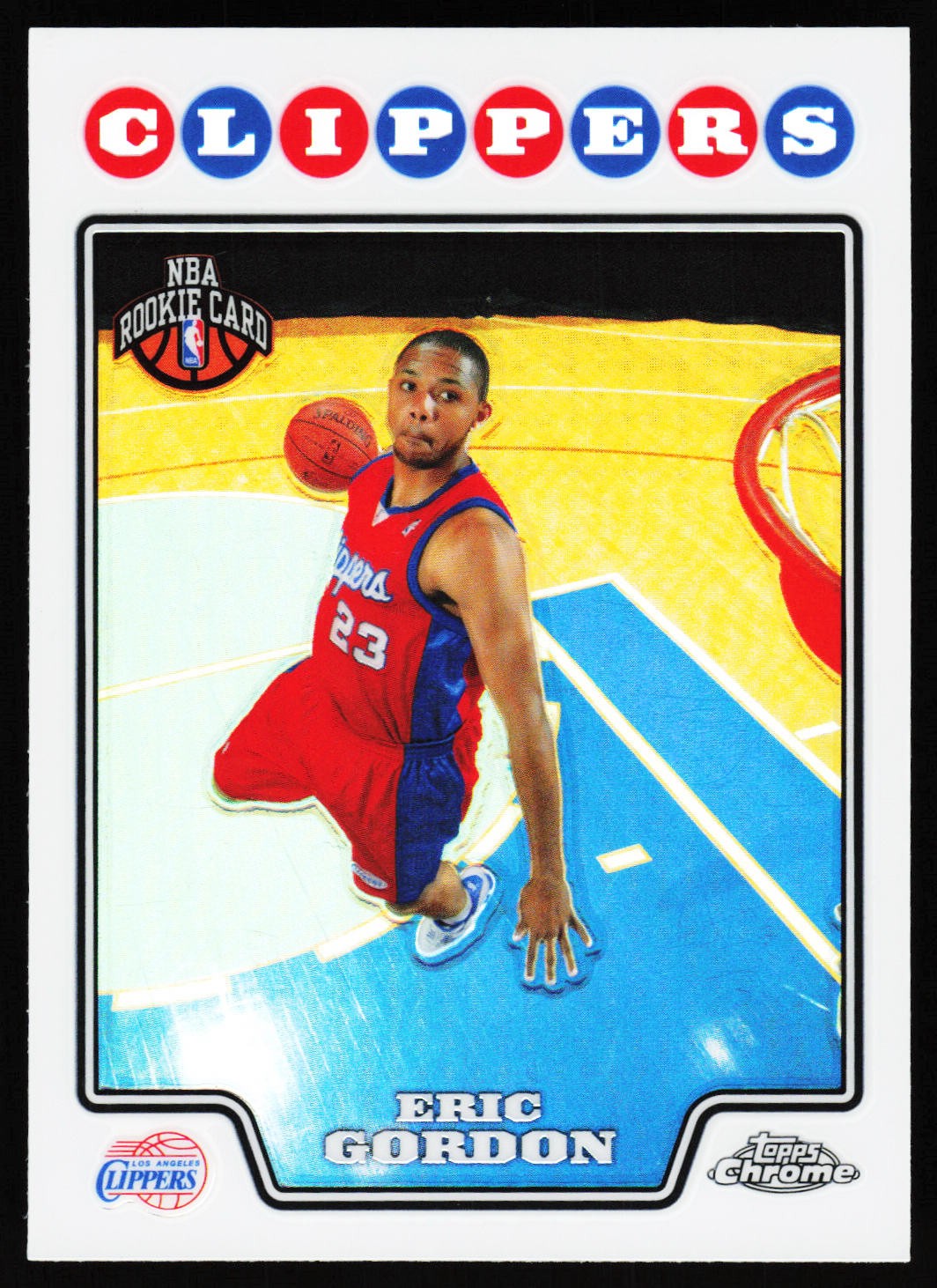 2008-09 Topps Chrome #187 Eric Gordon Refractors - EX- Surface Scratches