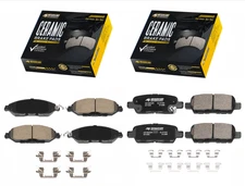 Front Rear Ceramic Brake Pads for 2013 - 2019 Nissan Pathfinder 3.5L OE Spec